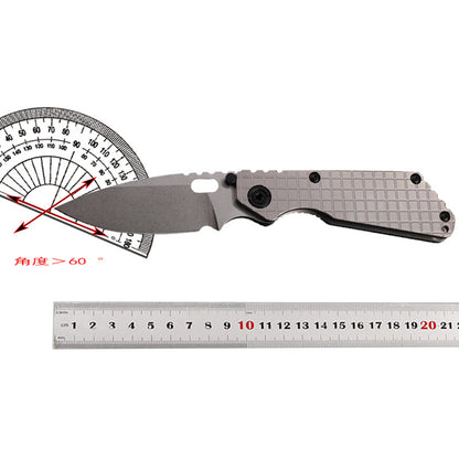 MASALONG Titan Damascus Blade faca tática dobrável, cabo especial de ébano preto EDC kni246