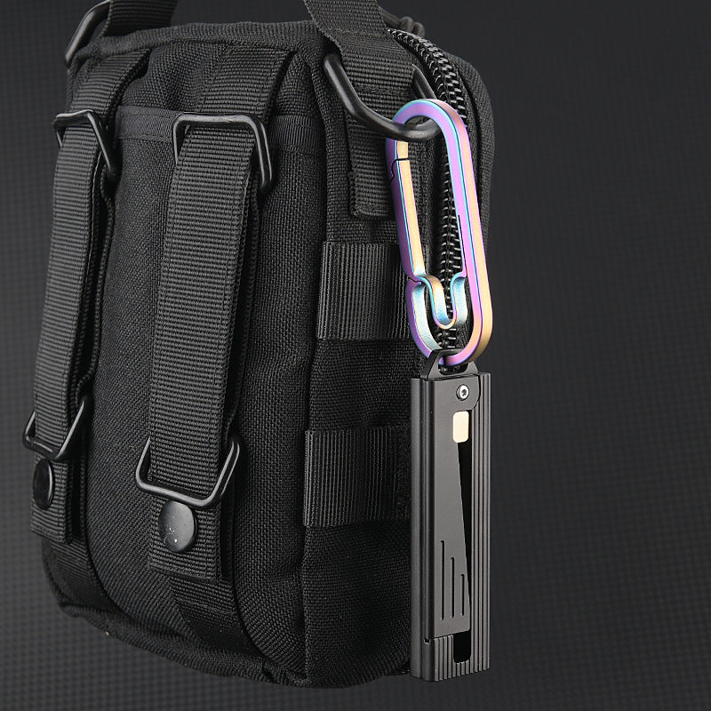 MASALONG D2 steel gravity knife, sharp mechanical knife, portable keychain, unboxing knife, self-defense kni271