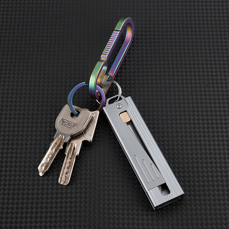 MASALONG D2 steel gravity knife, sharp mechanical knife, portable keychain, unboxing knife, self-defense kni271