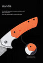 Outdoor folding sharp self-defense knife Damascus titanium alloy + G10 / carbon fiber cutting tool kni276