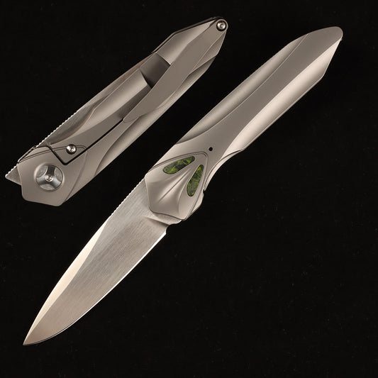 Masalong ET series folding knife, VG10 blade, titanium alloy handle, suitable for camping, outdoor, collectors, gift giving kni278