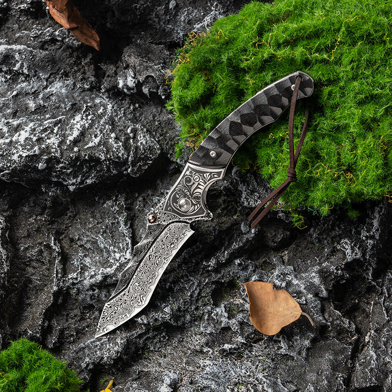 kni280 67th floor VG10 Damascus high hardness outdoor field self-defense tactical folding knife