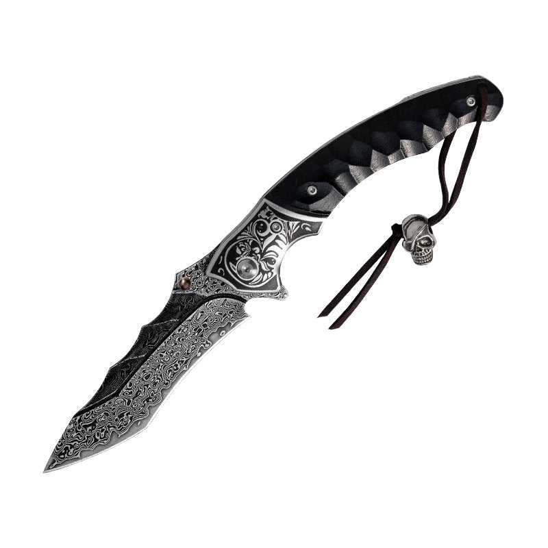 kni280 67th floor VG10 Damascus high hardness outdoor field self-defense tactical folding knife