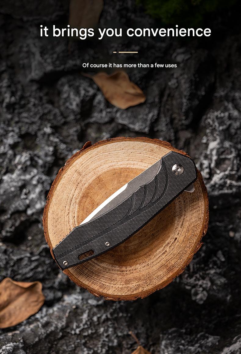 MASALONG kni288 Professional Outdoor Folding Tool - Durable D2 Steel knife Compact Gear for Hiking, Fishing and Camping