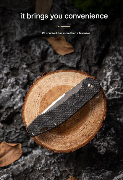 MASALONG kni288 Professional Outdoor Folding Tool - Durable D2 Steel knife Compact Gear for Hiking, Fishing and Camping