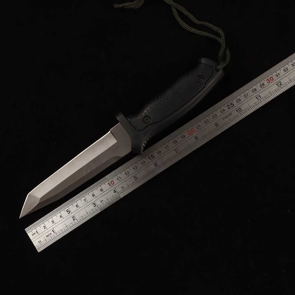 straight fixed knife Flat A08-1 Survival Hiking Camping Hunting Army Gear sword （Second-hand inventory collectible knives)