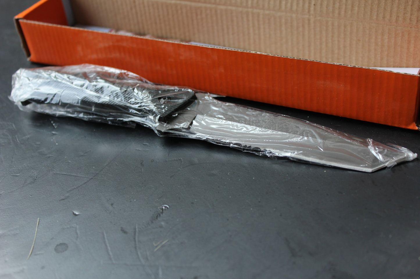 Military Survival Gear Full Tang  Dagger Leather Sheath hunting vintage knife （Second-hand inventory collectible knives)