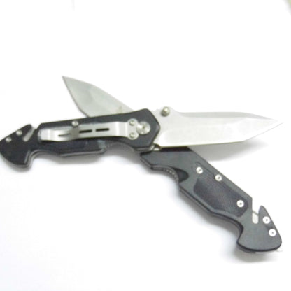 tactical hunting survival military pocket Folding knife with Secant blade（Second-hand inventory collectible knives)