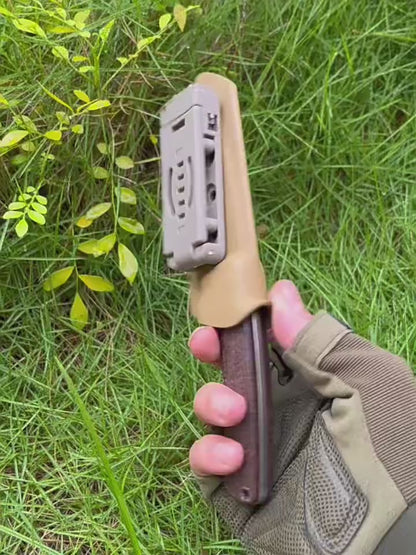 MASALONG DC53 Fixed Blade Outdoor Survival Knife - Linen Handle EDC Tool KNI-FD-042