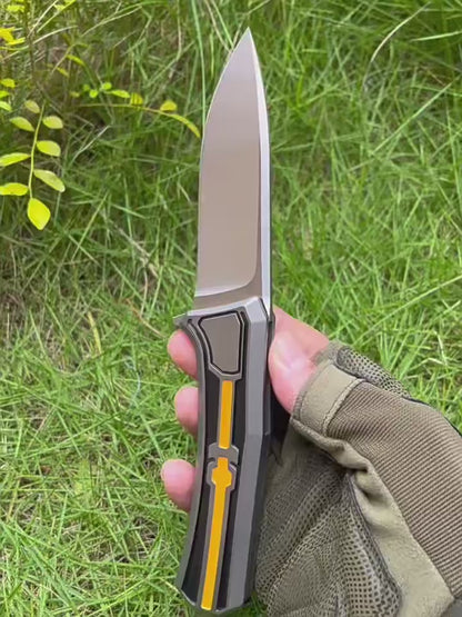 MASALONG VG10 Folding Outdoor EDC Knife - TC4 Titanium Handle Utility Tool KNI-FD-037