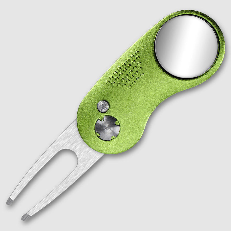 MASALONG Folding Golf Divot Tool - Spring-Assisted Lawn Repair Fork