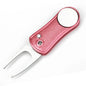 MASALONG Spring Folding Golf Divot Tool - Aluminum Alloy Green Repair