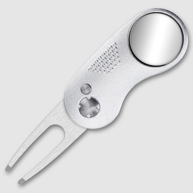 MASALONG Folding Golf Divot Tool - Spring-Assisted Lawn Repair Fork