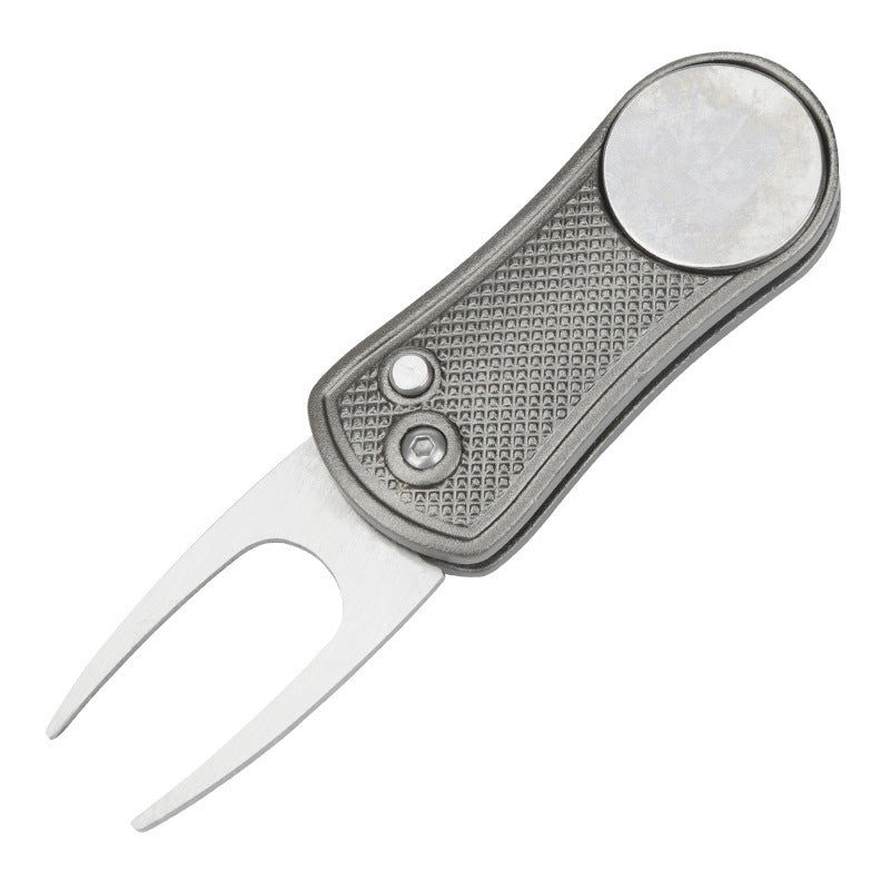 MASALONG Spring Folding Golf Divot Tool - Aluminum Alloy Green Repair
