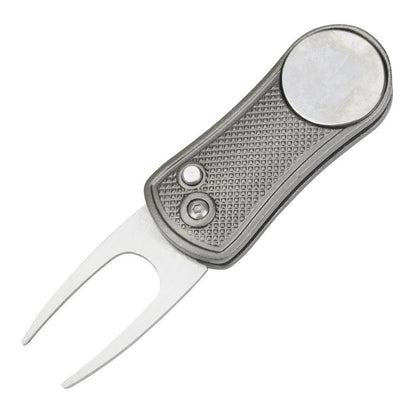 MASALONG Spring Folding Golf Divot Tool - Aluminum Alloy Green Repair