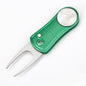 MASALONG Spring Folding Golf Divot Tool - Aluminum Alloy Green Repair