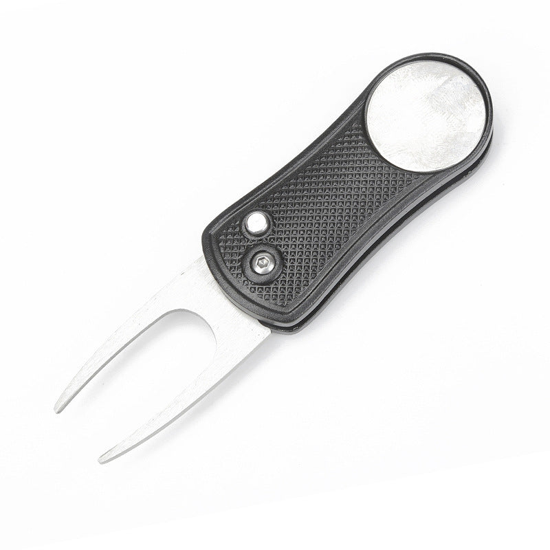 MASALONG Spring Folding Golf Divot Tool - Aluminum Alloy Green Repair