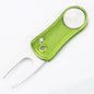 MASALONG Spring Folding Golf Divot Tool - Aluminum Alloy Green Repair