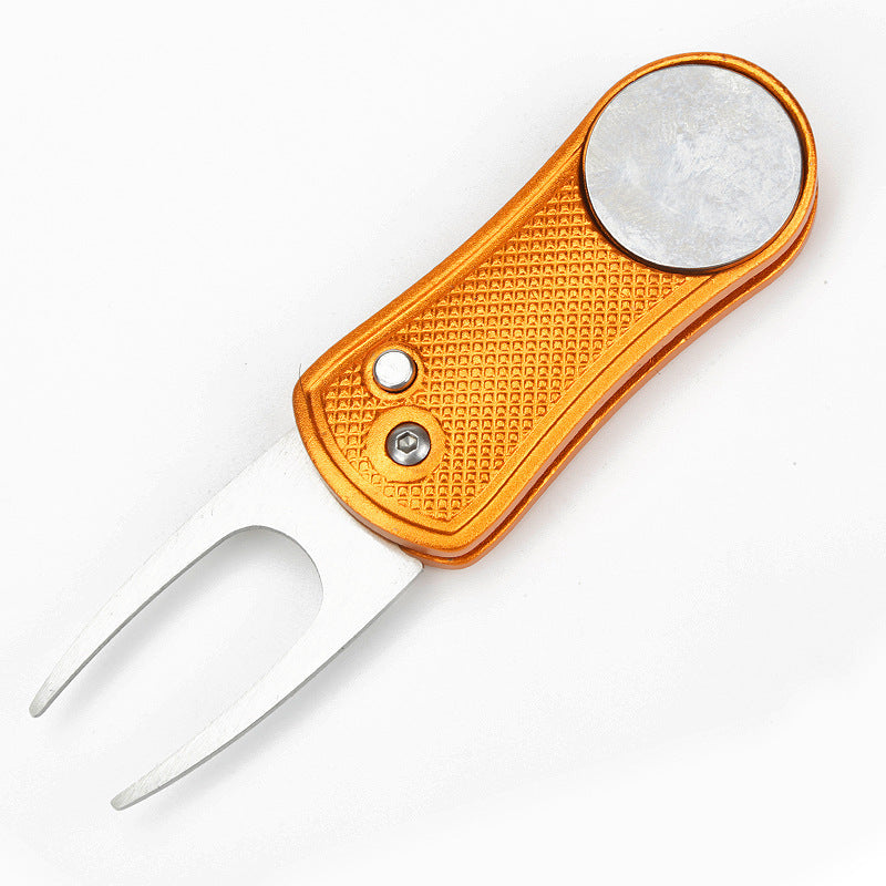 MASALONG Spring Folding Golf Divot Tool - Aluminum Alloy Green Repair