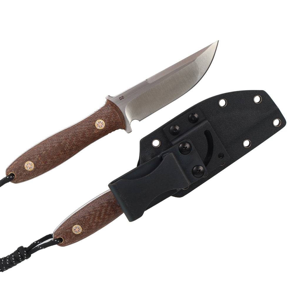 Linen handle straight knife, stainless steel straight knife, multi-functional tactical knife, high hardness self-defense knife, camping knife sos-004