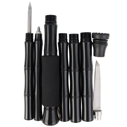 Aluminum alloy hiking stick, walking stick, outdoor hiking, folding, multifunctional, stretchable, lightweight stick Walking & Trekking Sticks