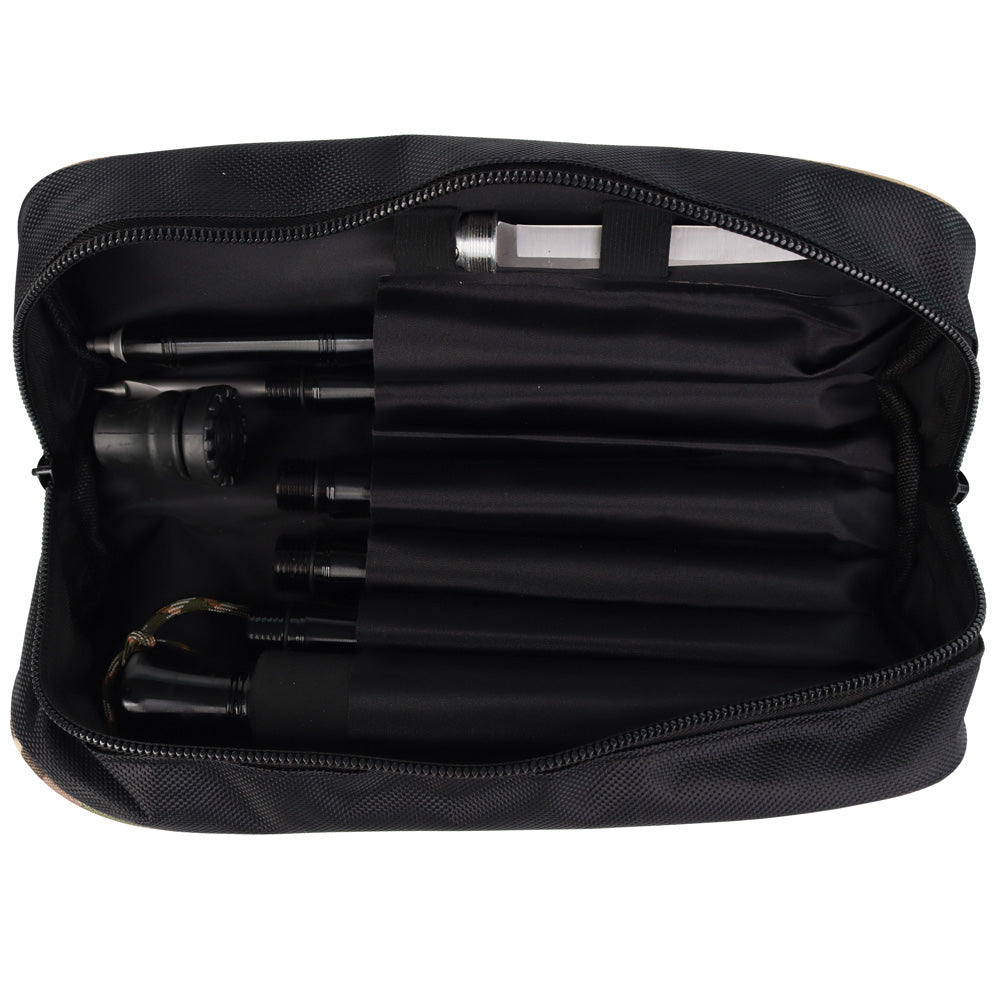 Aluminum alloy hiking stick, walking stick, outdoor hiking, folding, multifunctional, stretchable, lightweight stick Walking & Trekking Sticks