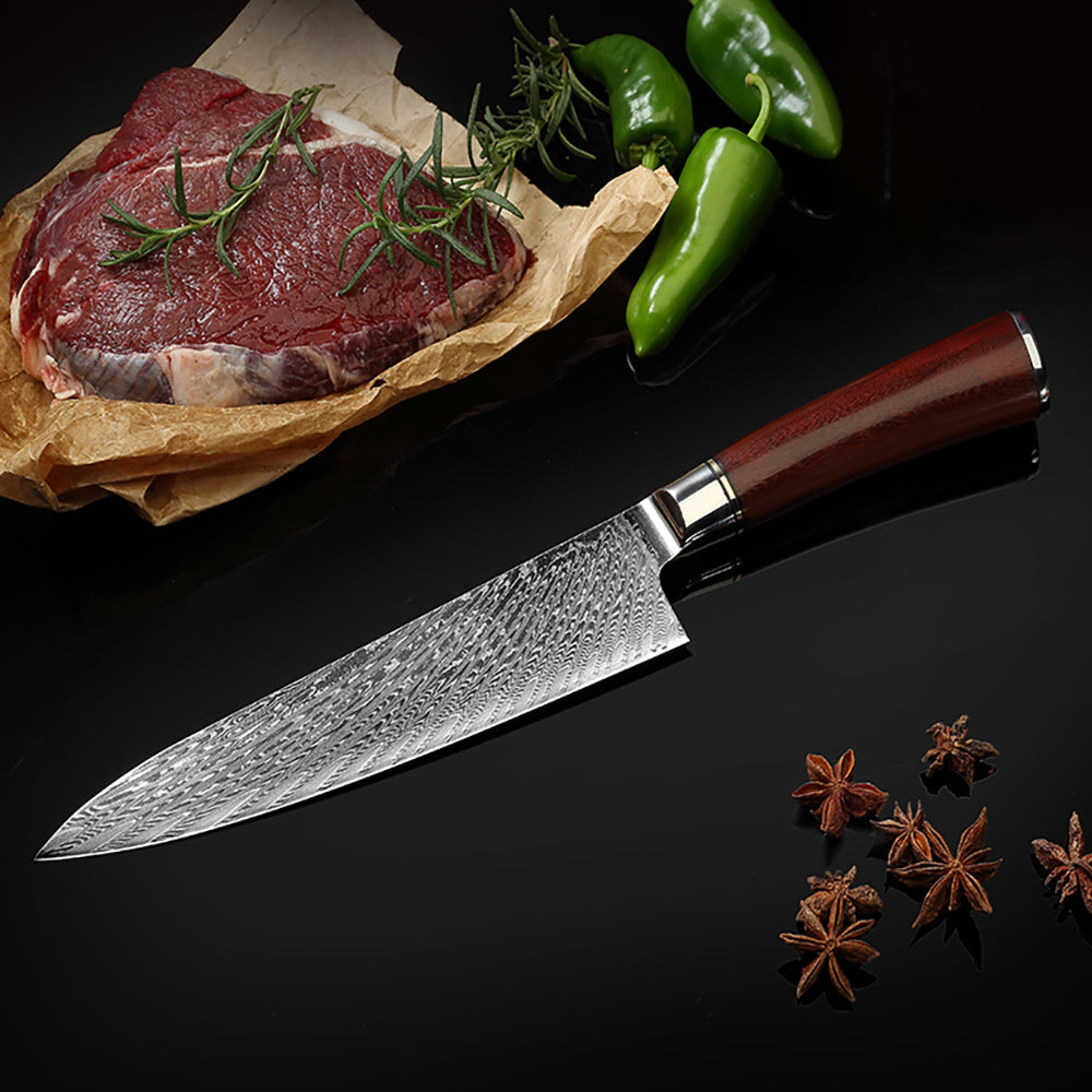 MASALONG Kitchen13 Chef Damascus VG10 steel professional beef kitchen knife Acid branch handle