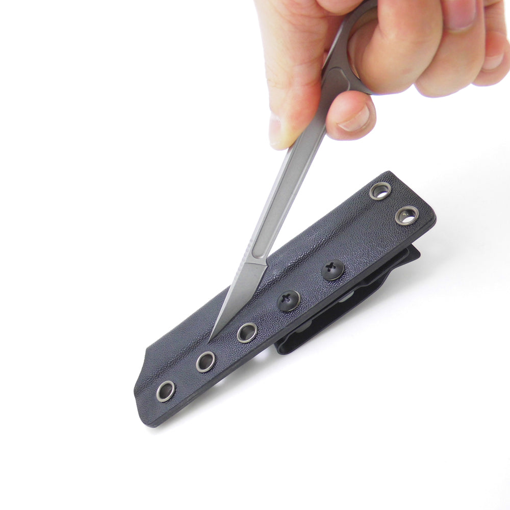 MASALONG M127 Full Tang Fixed Blade Paper Cutter Tactical Hunting Hole Straight Knife