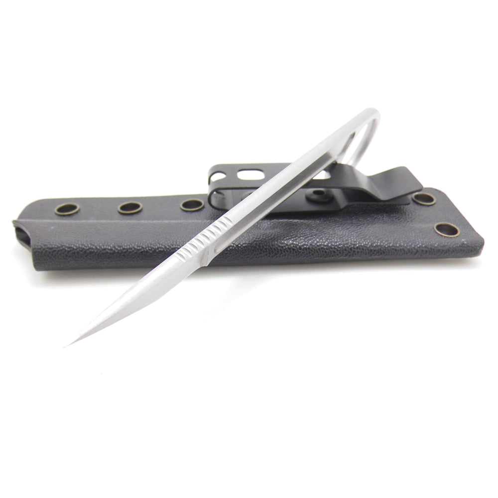 MASALONG M127 Full Tang Fixed Blade Paper Cutter Tactical Hunting Hole Straight Knife