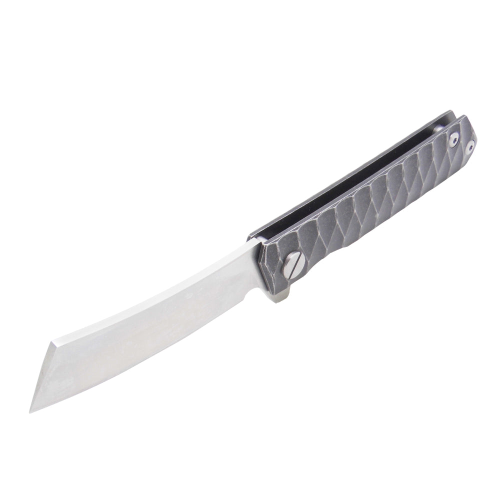 MASALONG Kni107 Knife Tactical Survival Titanium Handle D2 Blade Hunting Folding Pocket Knives