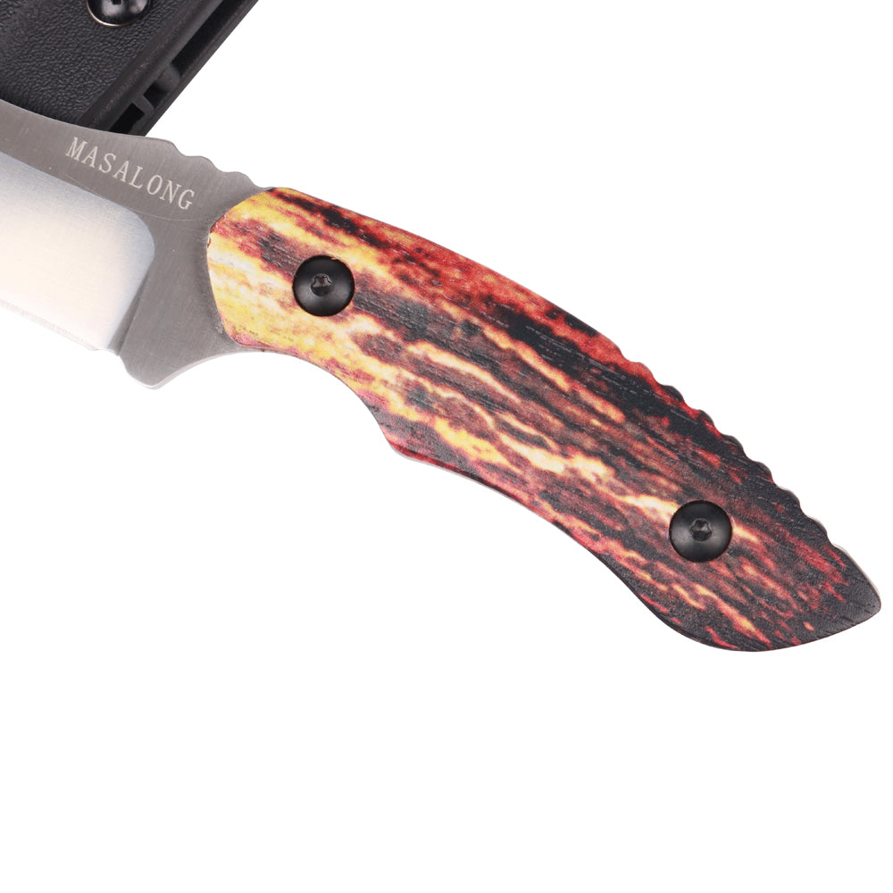 Masalong kni238 camping small fixed High-carbon steel blade survival hunting knife with sheath