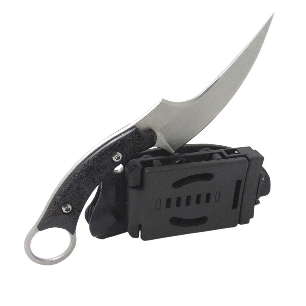 MASALONG Kni163 Tactical Hunting Survival Multi-functional Karambit Knife 440C Steel