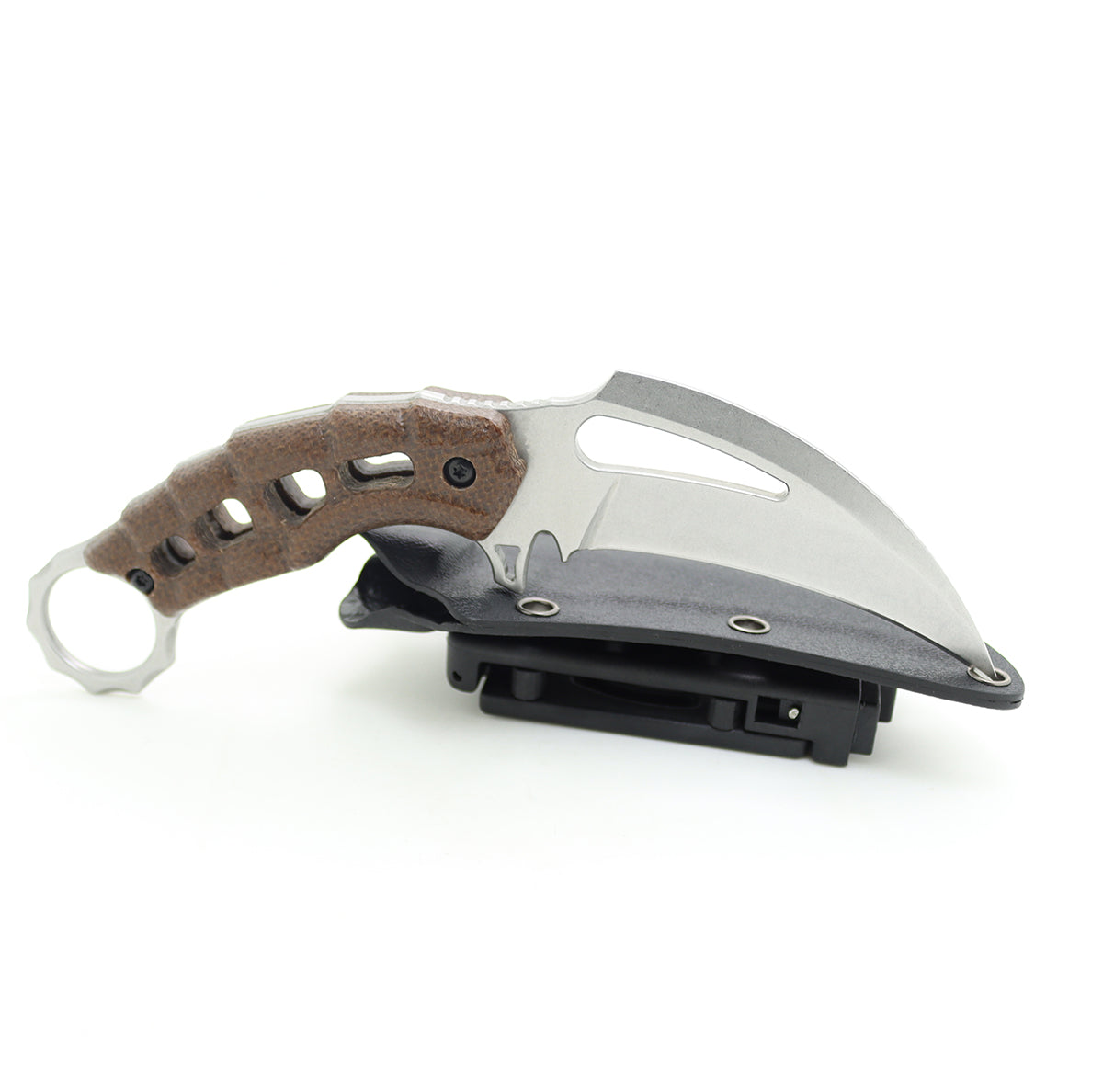 MASALONG Saucerman KNI185 Claw Knife Hollow Handle with kydex Sheath  karambit