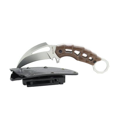 MASALONG Saucerman KNI185 Claw Knife Hollow Handle with kydex Sheath  karambit