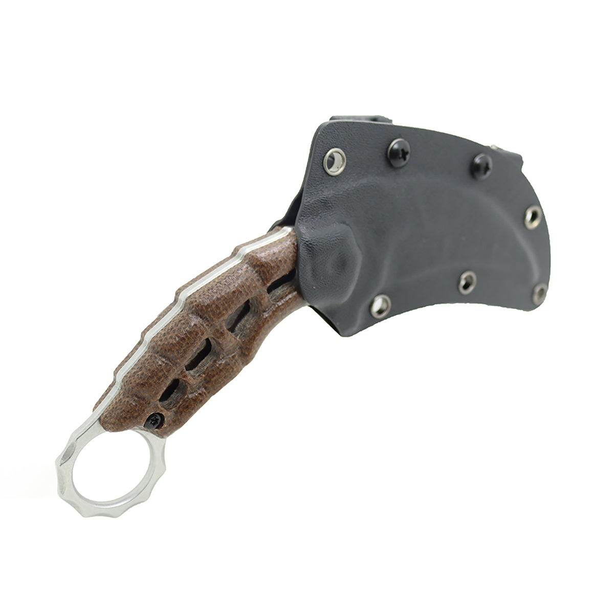 MASALONG Saucerman KNI185 Claw Knife Hollow Handle with kydex Sheath  karambit