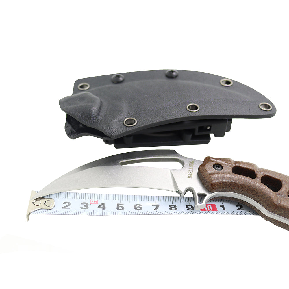 MASALONG Saucerman KNI185 Claw Knife Hollow Handle with kydex Sheath  karambit
