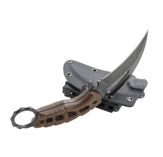 MASALONG Saucerman KNI185 Claw Knife Hollow Handle with kydex Sheath  karambit