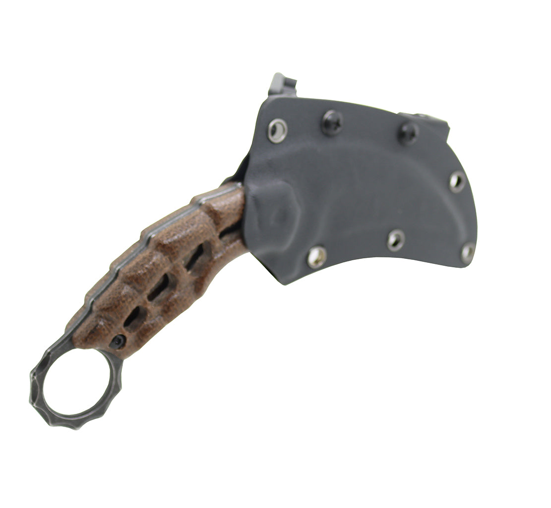 MASALONG Saucerman KNI185 Claw Knife Hollow Handle with kydex Sheath  karambit