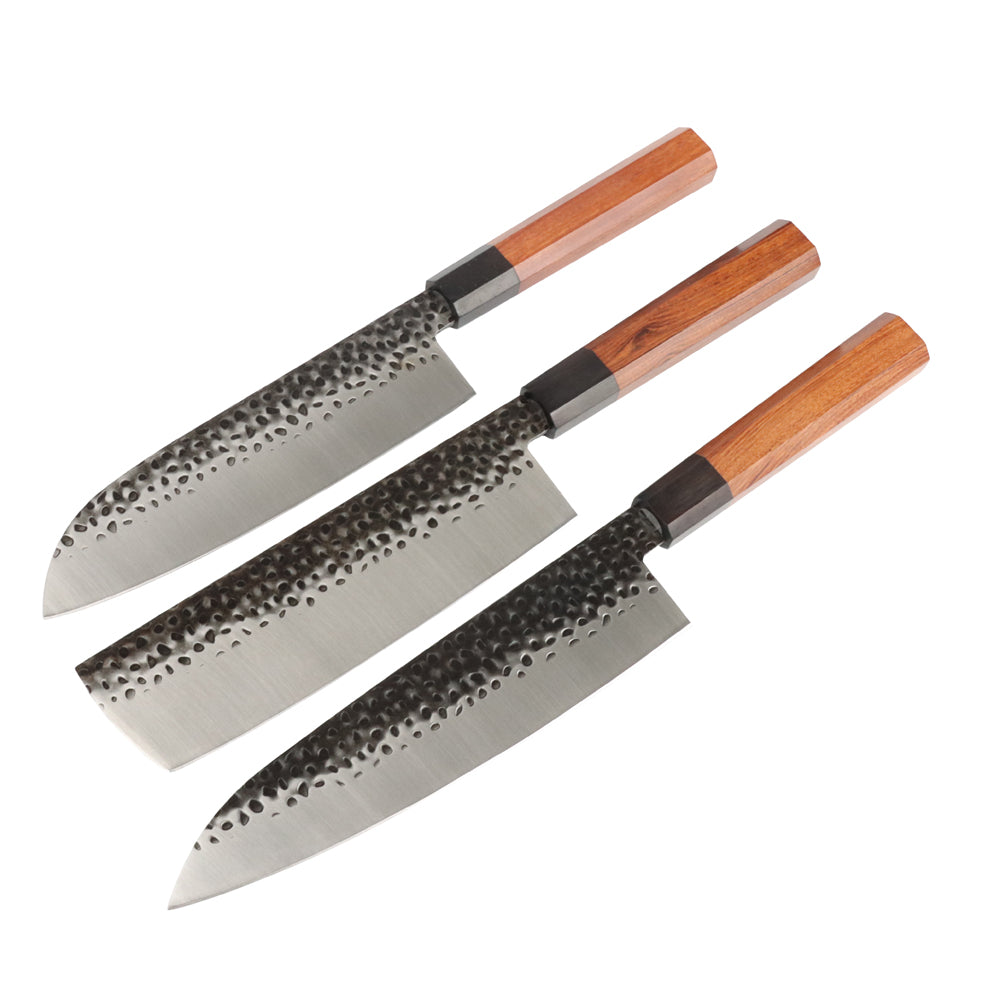 Masalong 8 inch Hammered Chef Knife Set