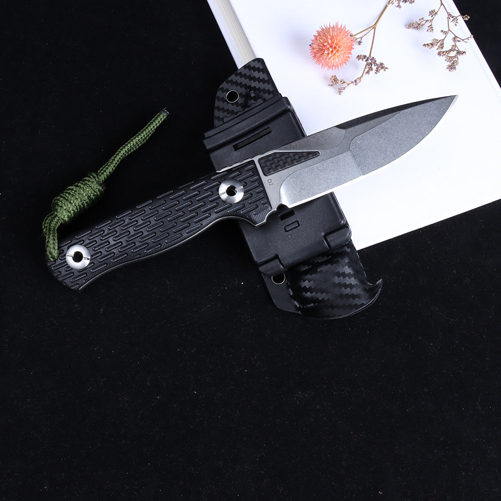 MASALONG kni244 Super Hard Tactical Outdoor Camping D2 facas de lâmina fixa de aço