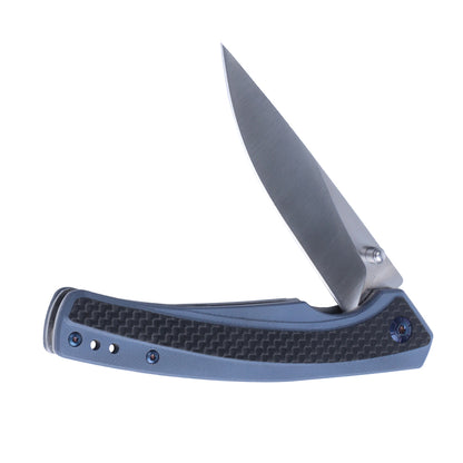 Cuchillo plegable Masalong Liner Lock Kni242 G10 con mango de fibra de carbono, cuchillo para exteriores apto para campamento, supervivencia en la naturaleza, estilo militar
