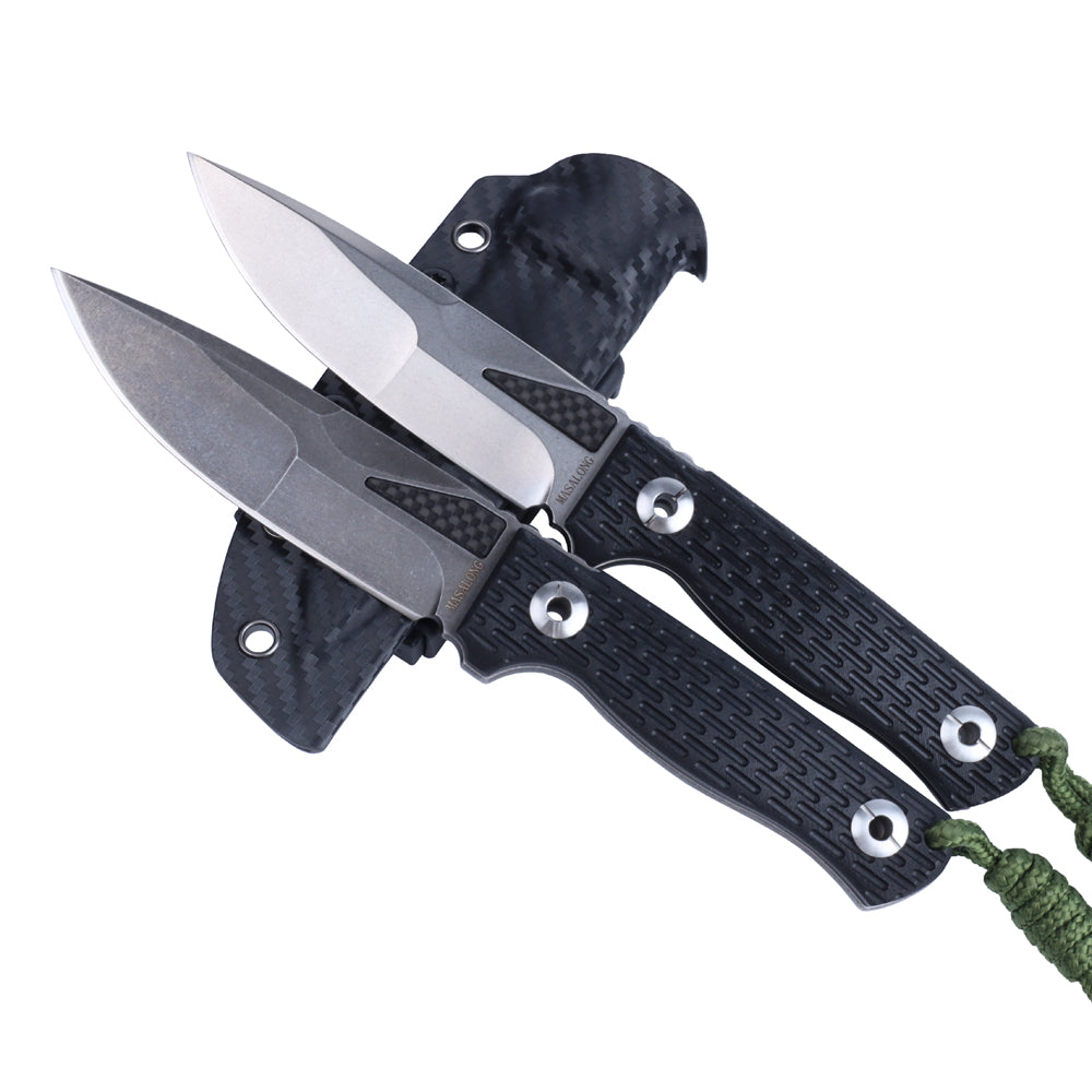 MASALONG kni244 Super Hard Tactical Outdoor Camping D2 facas de lâmina fixa de aço