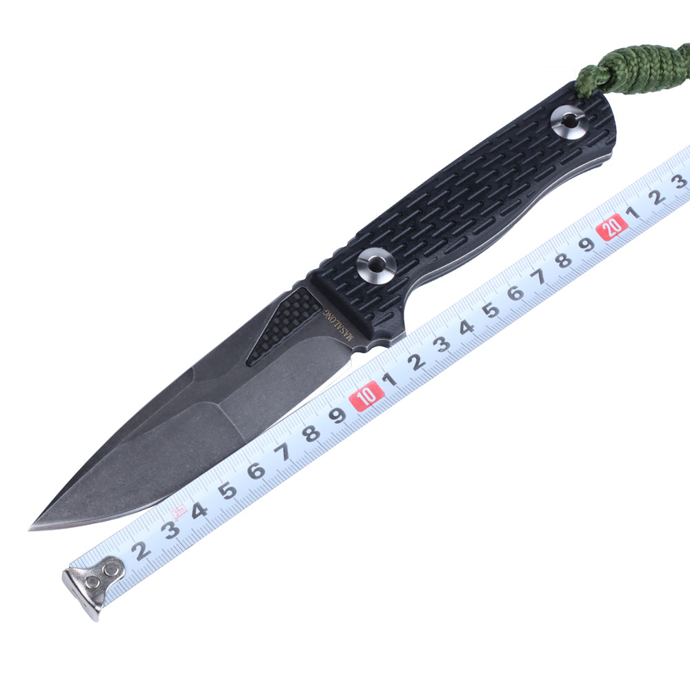 MASALONG kni244 Super Hard Tactical Outdoor Camping D2 facas de lâmina fixa de aço