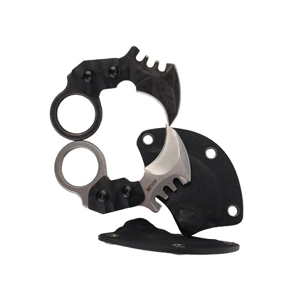 MASALONG Kni88 Outdoor Survival Claw Mini Small Tactical Knife Bear Fixed Blade Knife with Sheath
