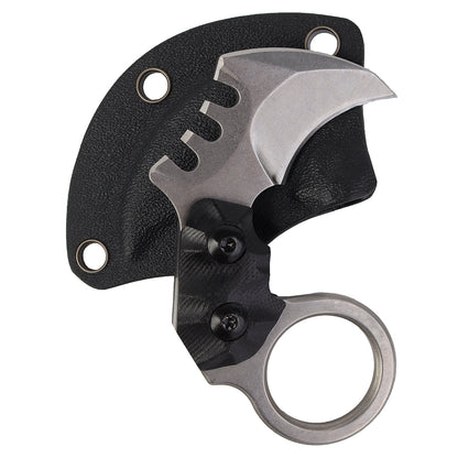 MASALONG Kni88 Outdoor Survival Claw Mini Small Tactical Knife Bear Fixed Blade Knife with Sheath