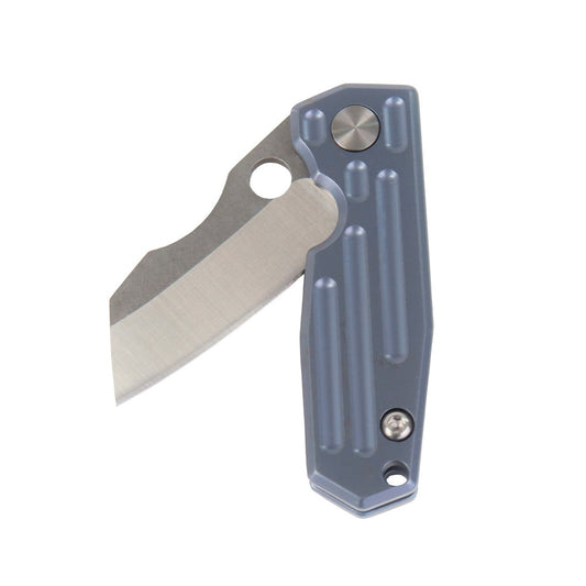 MASALONG Kni209 Titanium Alloy Blue Handle D2 Steel Blade Small Folding Mini Neck Knife