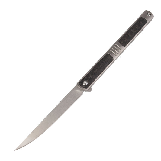 MASALONG Kni302 high-grade titanium alloy steel + carbon fiber handle, S90V blade, folding knife