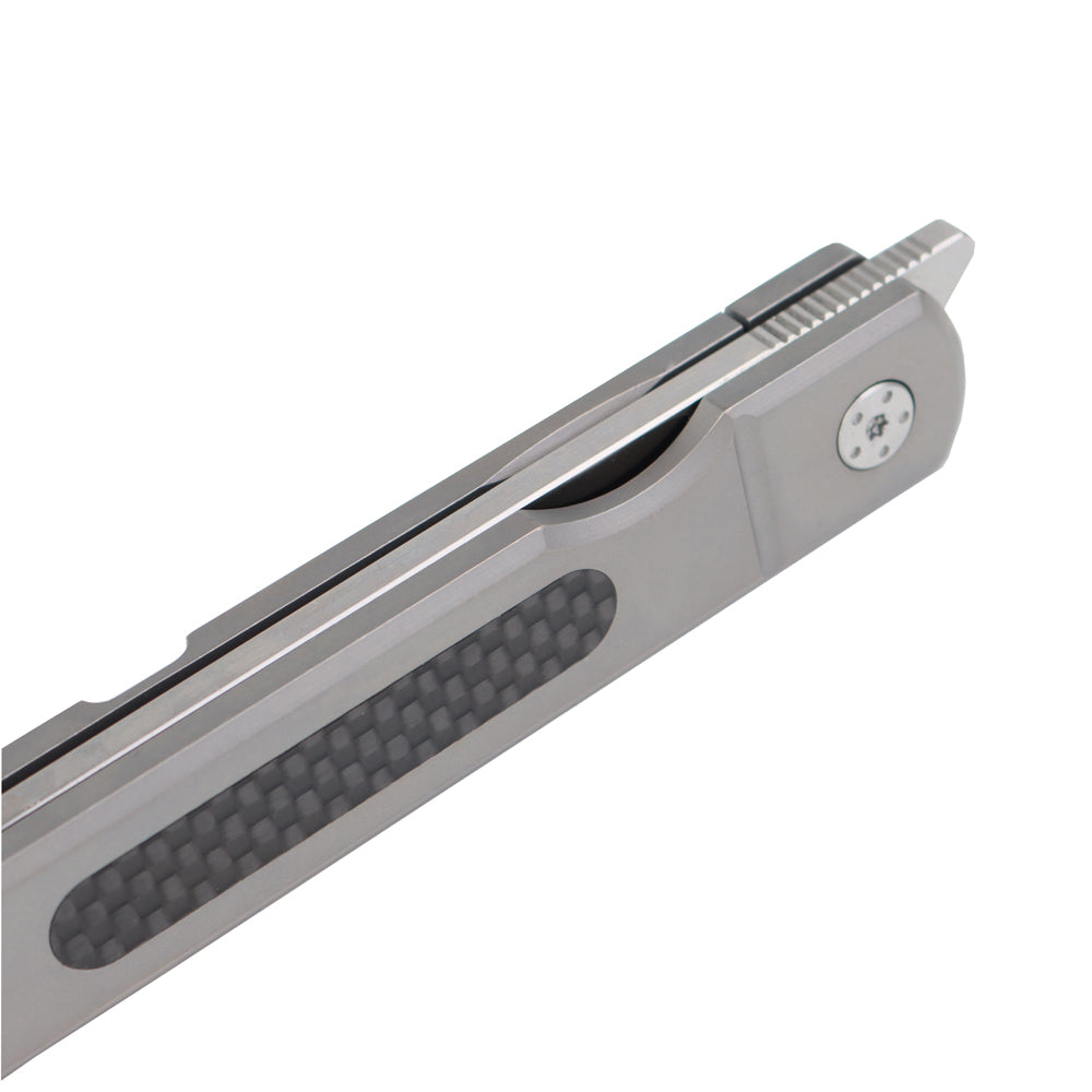 MASALONG kni205 D2 blade, carbon fiber + titanium alloy handle outdoor camping EDC folding knife