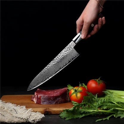 MASALONG Kitchen 1 Faca de chef de damasco a laser de alta qualidade, muito afiada, multifuncional, doméstica, boa ajudante, cutelo de vegetais 