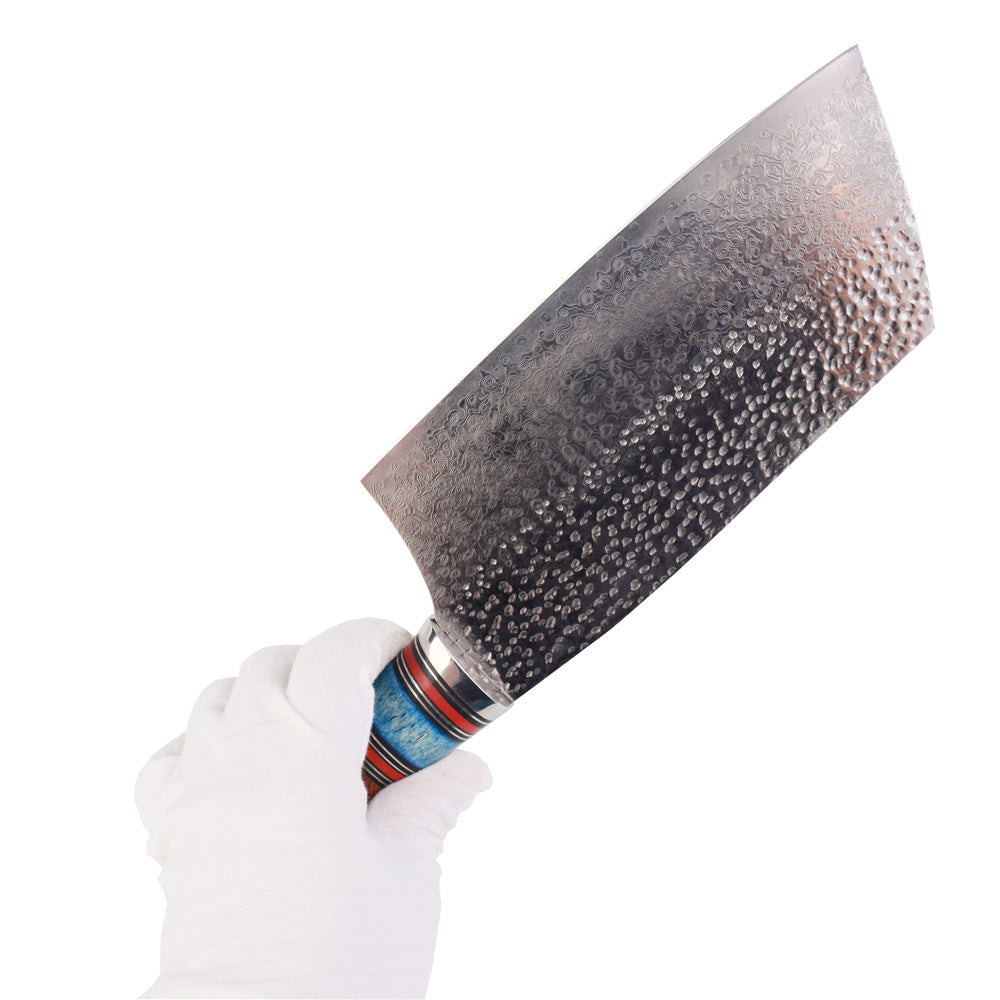 Faca de cutelo de cozinha Masalong High-end Damascus m123 (B)